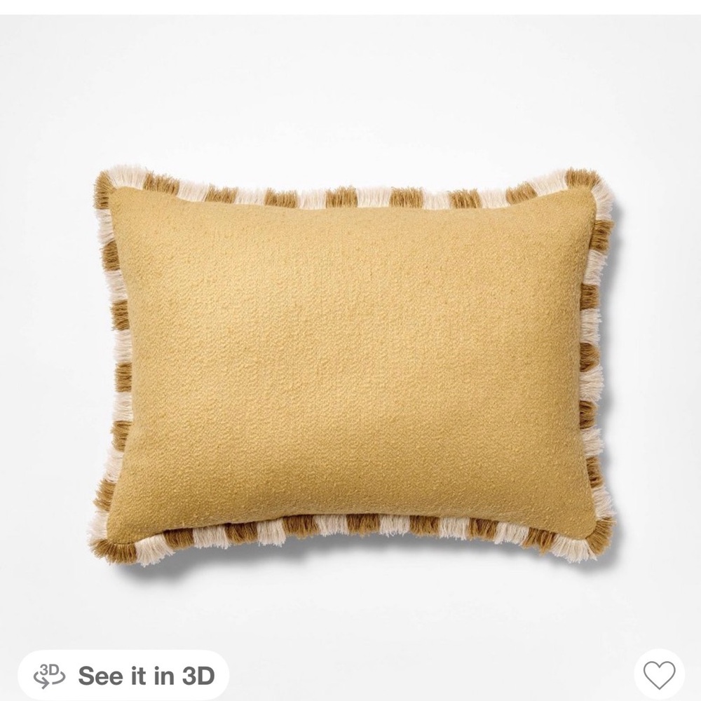 Studio McGee Mustard and Cream Accent Pillow 2 Pillows